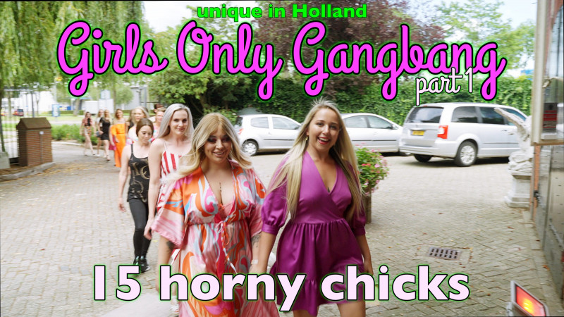Film Uniek! Girls Only Gangbang met 15 geile meiden