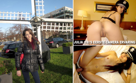 Julia (19) voor het eerst uit de kleren