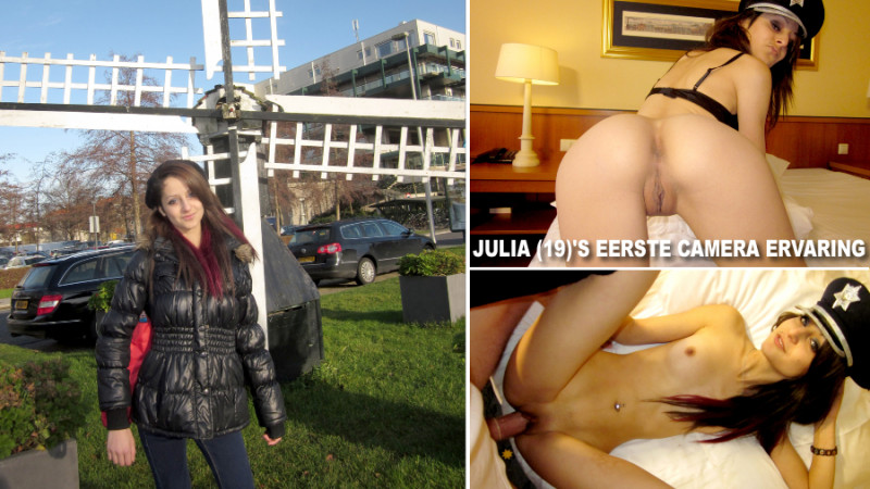 Film Julia (19) voor het eerst uit de kleren